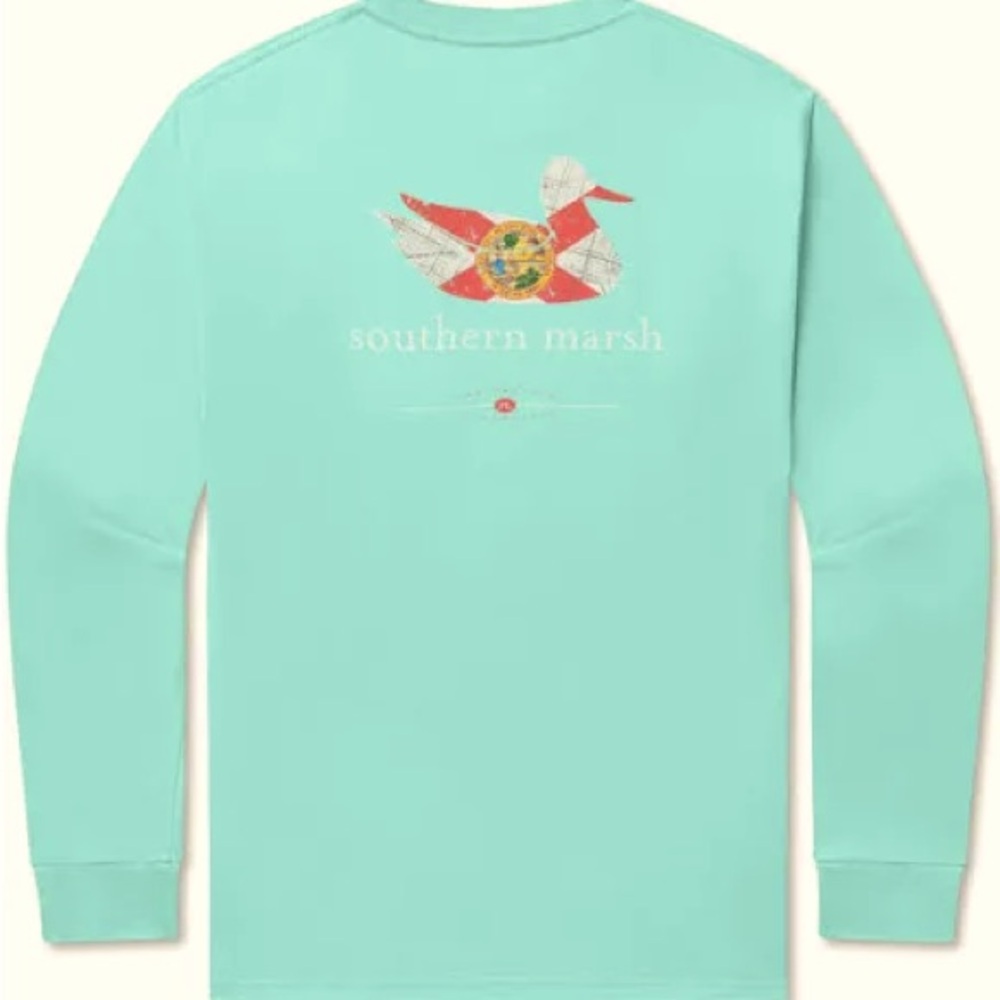 Southern Marsh Mint Green Long Sleeve Shirt Sz Small